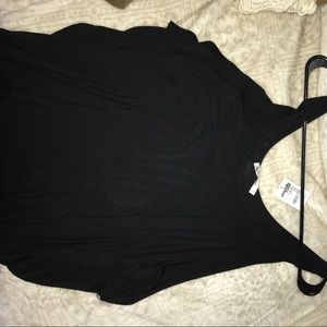 Cute flowy black tank top