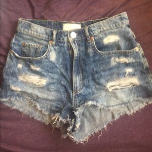Denim shorts