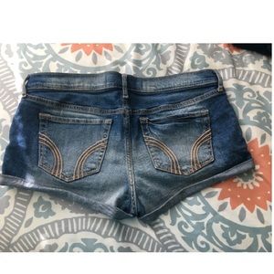 Denim cuffed shorts