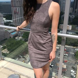 Indikah Suede Mini Dress Lace Up Back 🇦🇺🆕