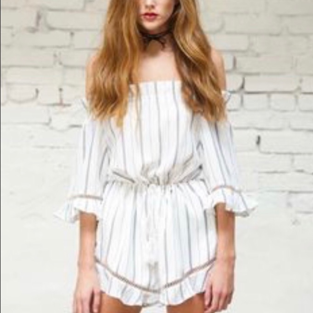 American Threads Striped Romper