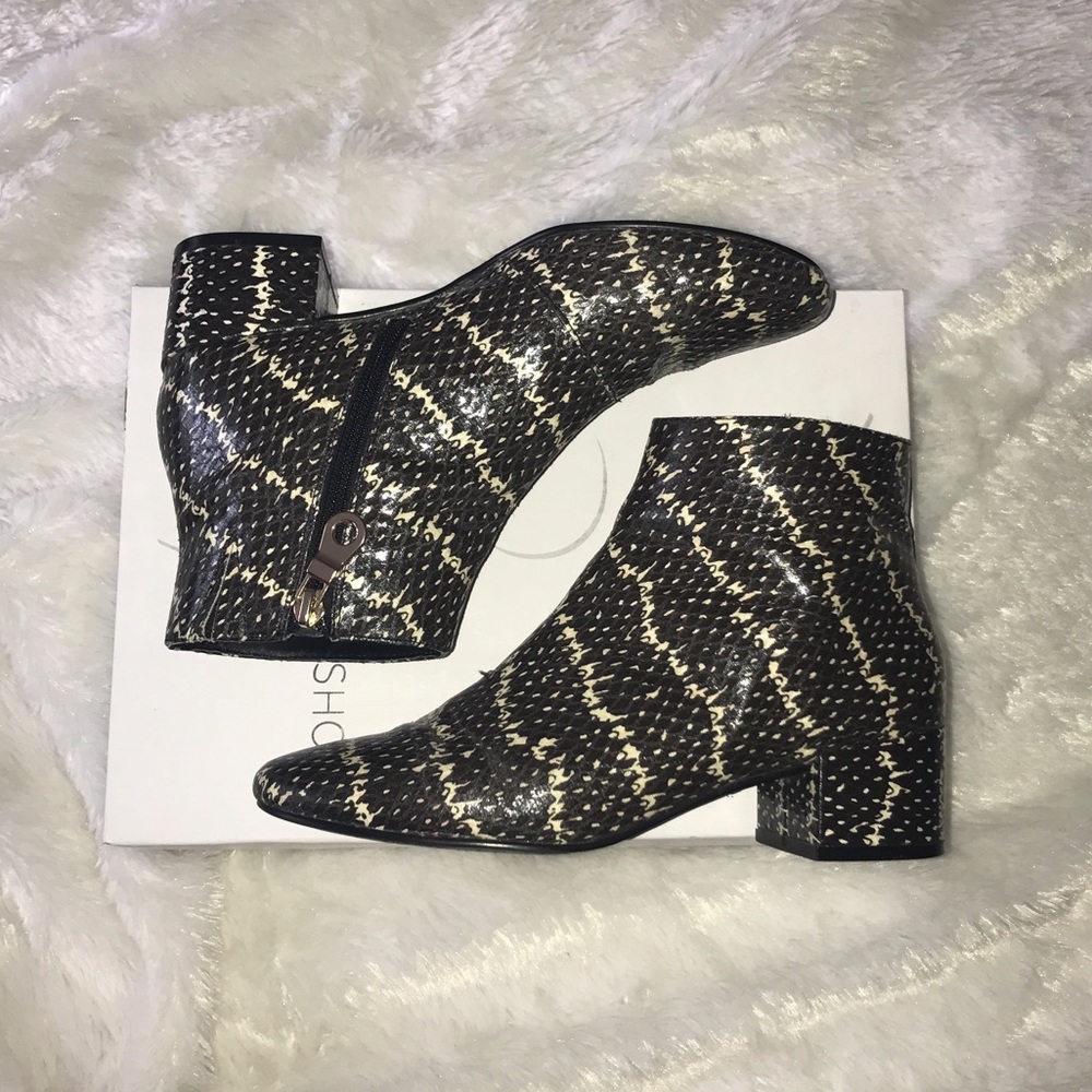 Topshop Betty Snake Print Bootie