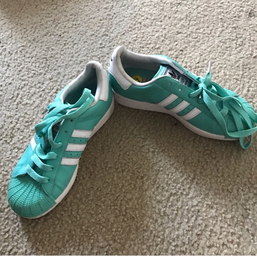 Tiffany Blue Mint Adidas Superstar Sneakers
