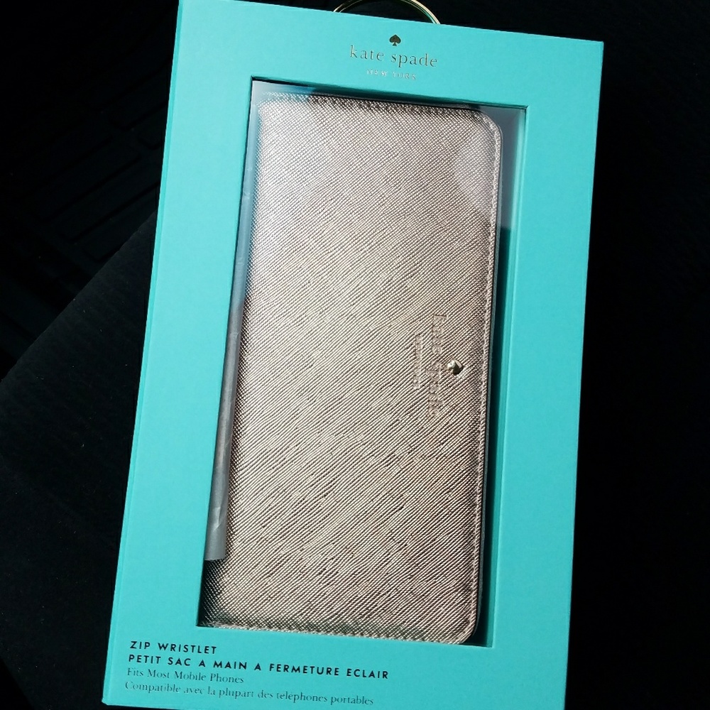 Kate Spade Rose Gold Zip Wristlet