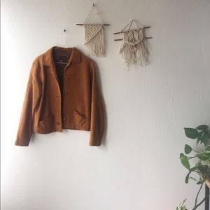 Vintage Suede Leather Jacket Size Small