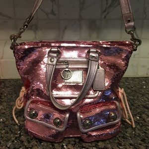Coach Poppy Pink Sequin Bag!