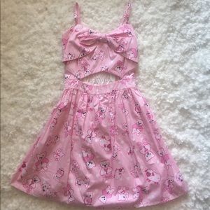 Teddy bear cut out dress
