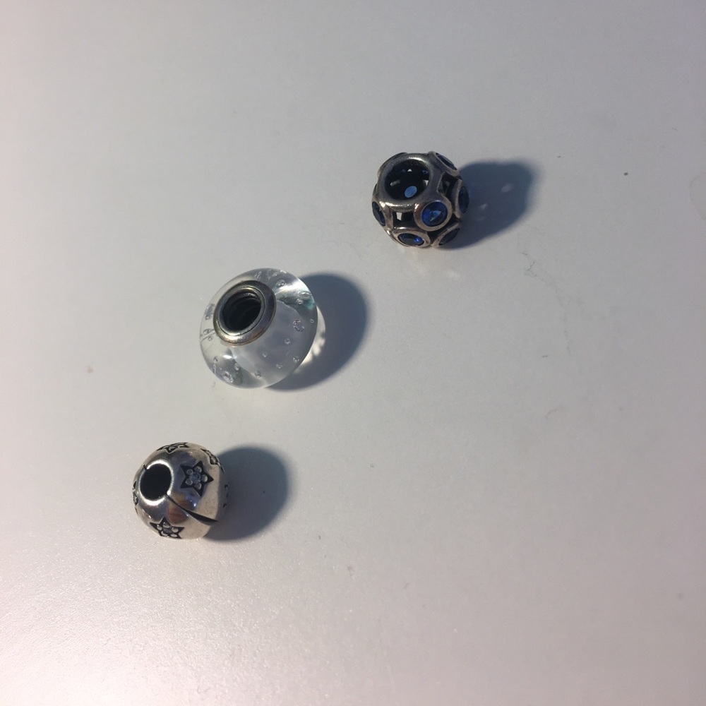 3 Pandora Charm Bracelet Spacers