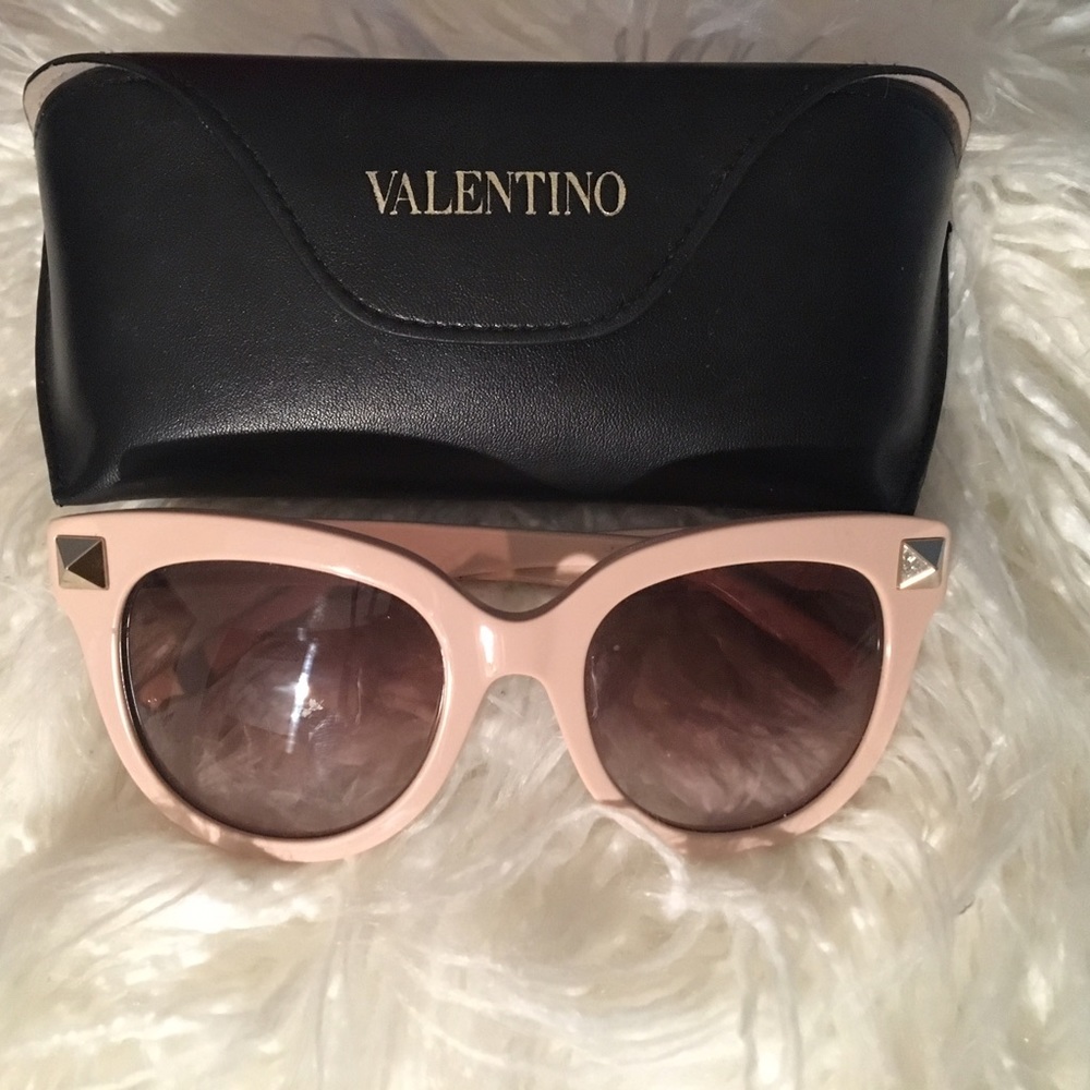 Valentino blush nude sunglasses.