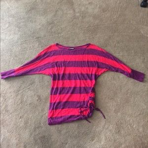 Express Quarter Sleeve Striped Shirt