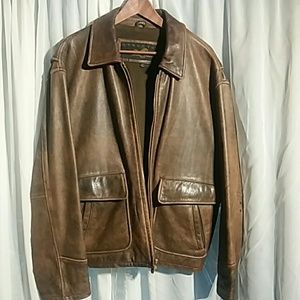 Vintage Structure leather jacket