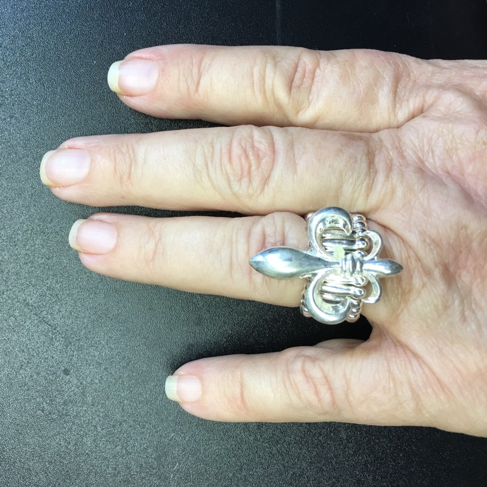 SAINT'S FANS STRETCH Size Ring Fluer De Lis symbol