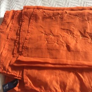 Burnt orange silk wrap