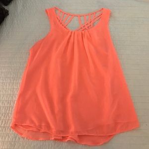 Bright Orange Top w/ cute back