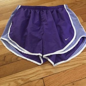 Purple Nike tempo shorts