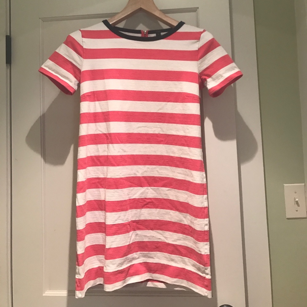 J Crew short sleeve stripe dress