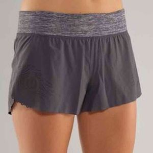 Lululemon Weightless Split Shorts in Coal,Size 2