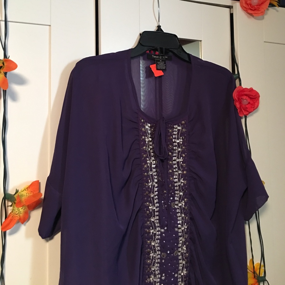 Beaded Chiffon Blouse