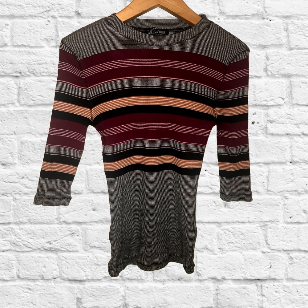 Striped Fitted Ribbed Shirt