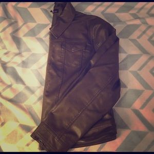 Baccini Leather Bomber Jacket