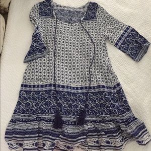 Boutique swing dress with tassel