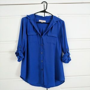 Blue LOFT Utility Blouse