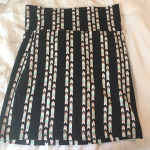 Black with Colorful Chevron Pencil Skirt