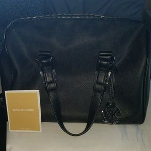 Michael Kors black medium Greyson satchel-EUC!