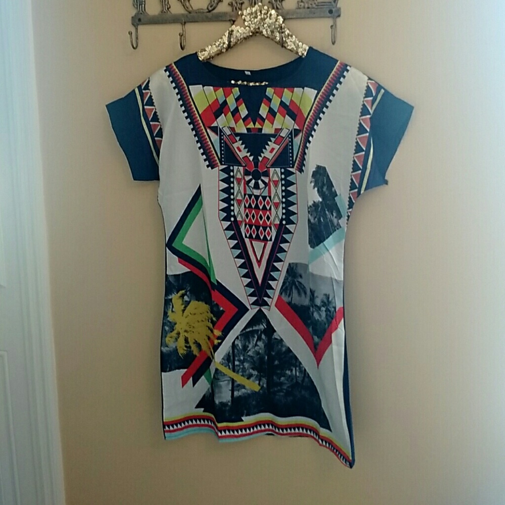 Aztec Print Tunic - RUNS SMALL
