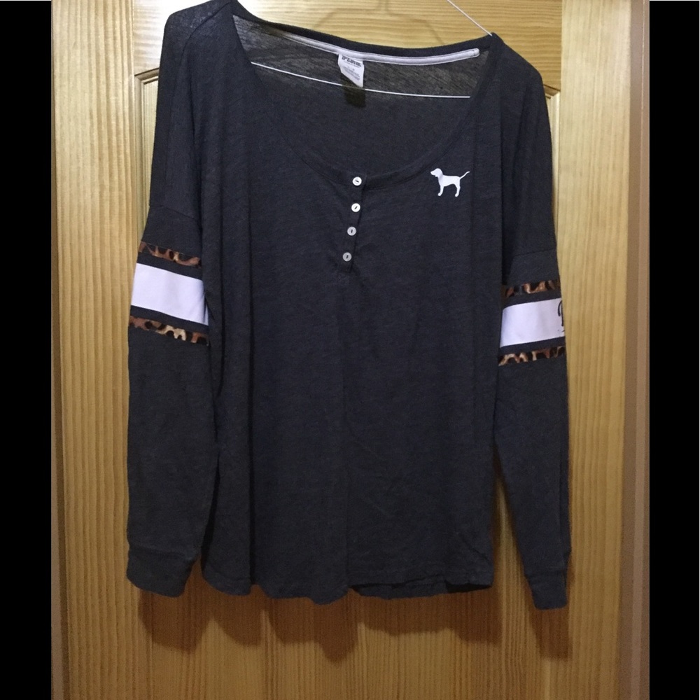 Pink ,,,cotton henley