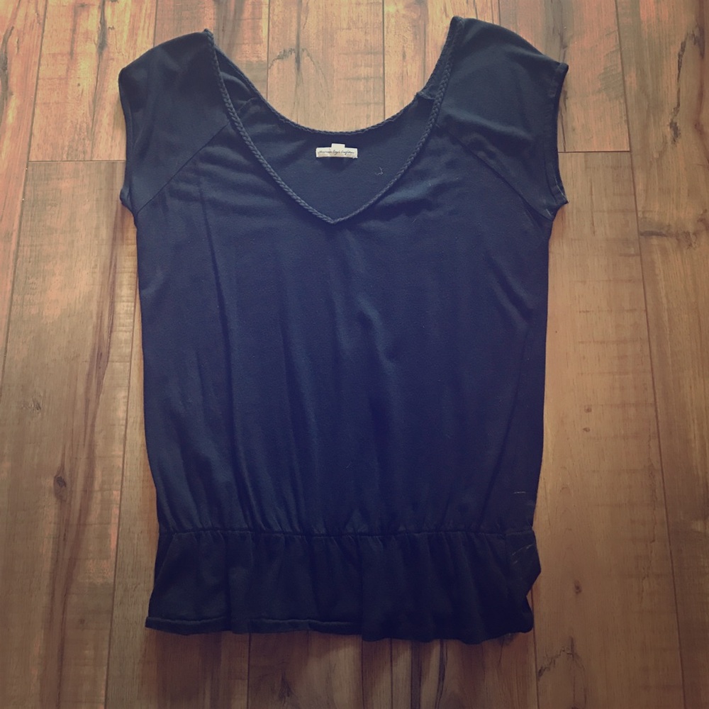 Plunging neckline tee