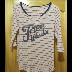 3/4 sleeve cotton ,we the free , vintage style tee