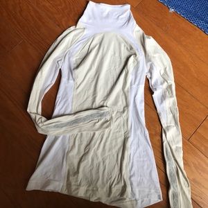 Lulu Cream and White Turtleneck