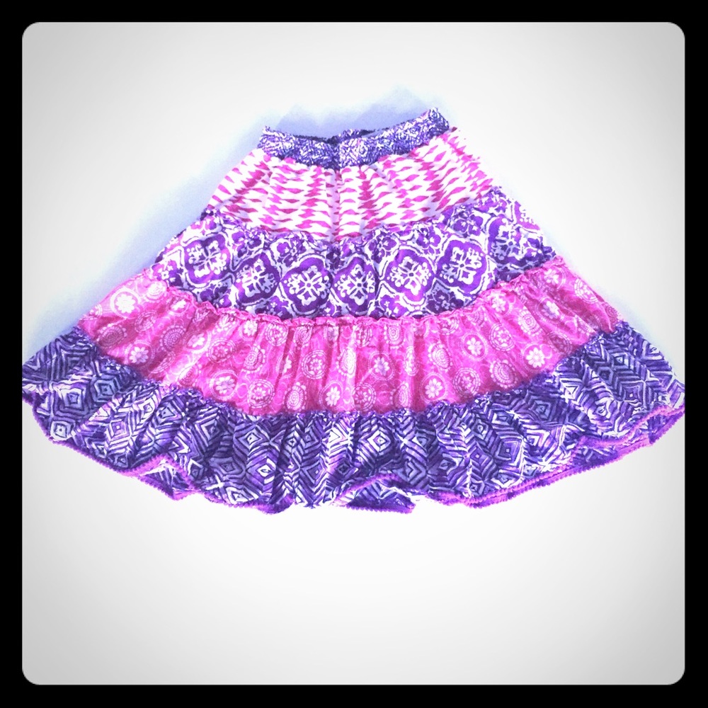 Girls Children Place Tiered Full Skirt