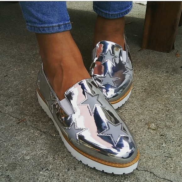 //The Amber// Silver metallic  platform sneaker - Picture 2 of 5