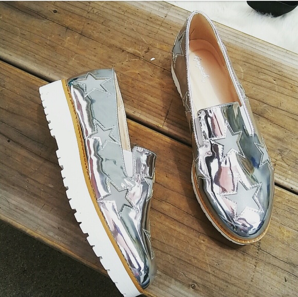 //The Amber// Silver metallic  platform sneaker - Picture 4 of 5