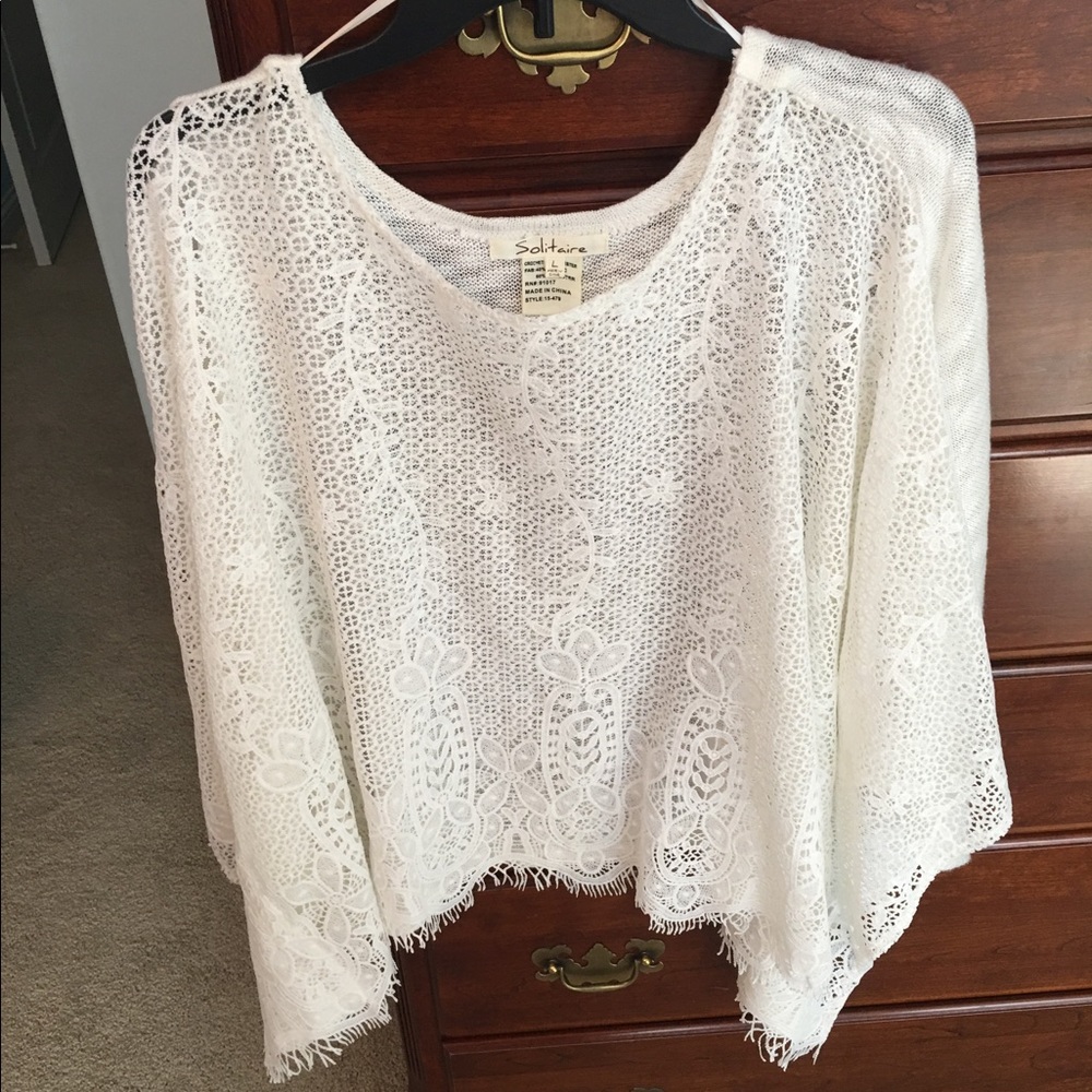 White poncho top