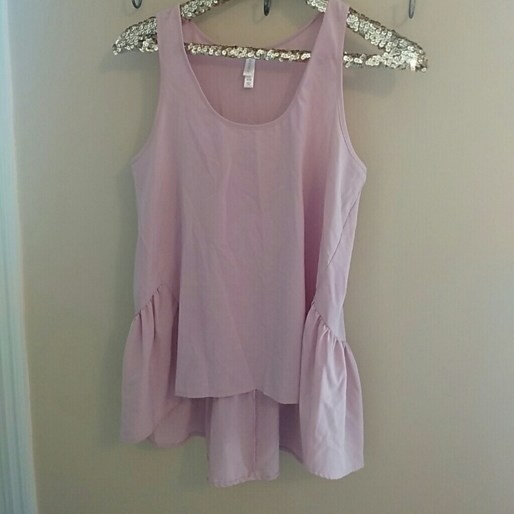 Light Pink Long Flowy Tank