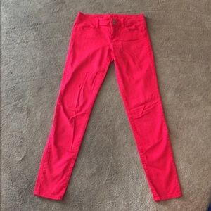 American Eagle BRIGHT RED Skinny Jeans