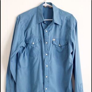 Salt Valley Western Shirt in Powder Blue