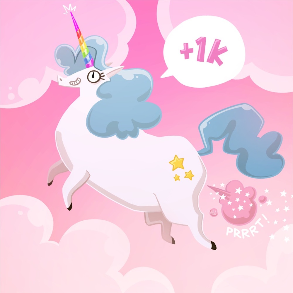 1K FOLLOWERS - THANK YOU!!! 🖤🦄😍