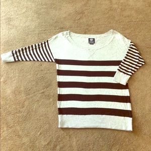 American Eagle Striped Quarter Length Sweater
