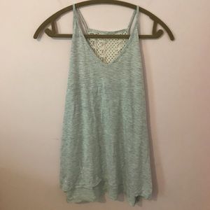 Gray Old Navy tank top with lace detailing