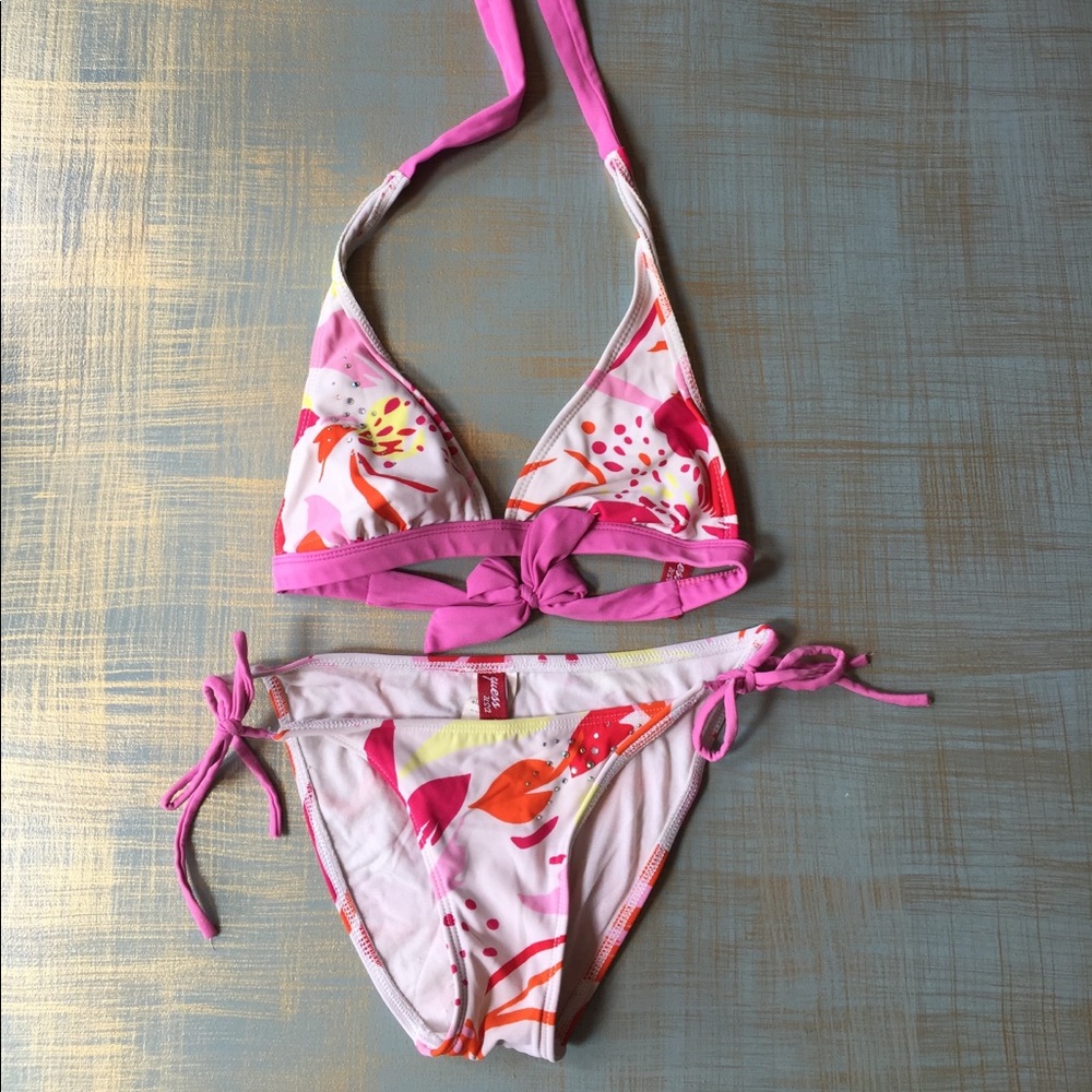 Bikini from Guess.   Top is size xs.  Bottom is s.