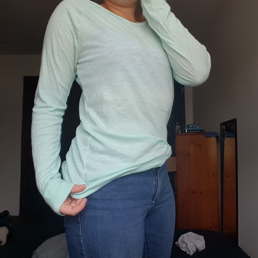 VS PINK mint green long sleeve.