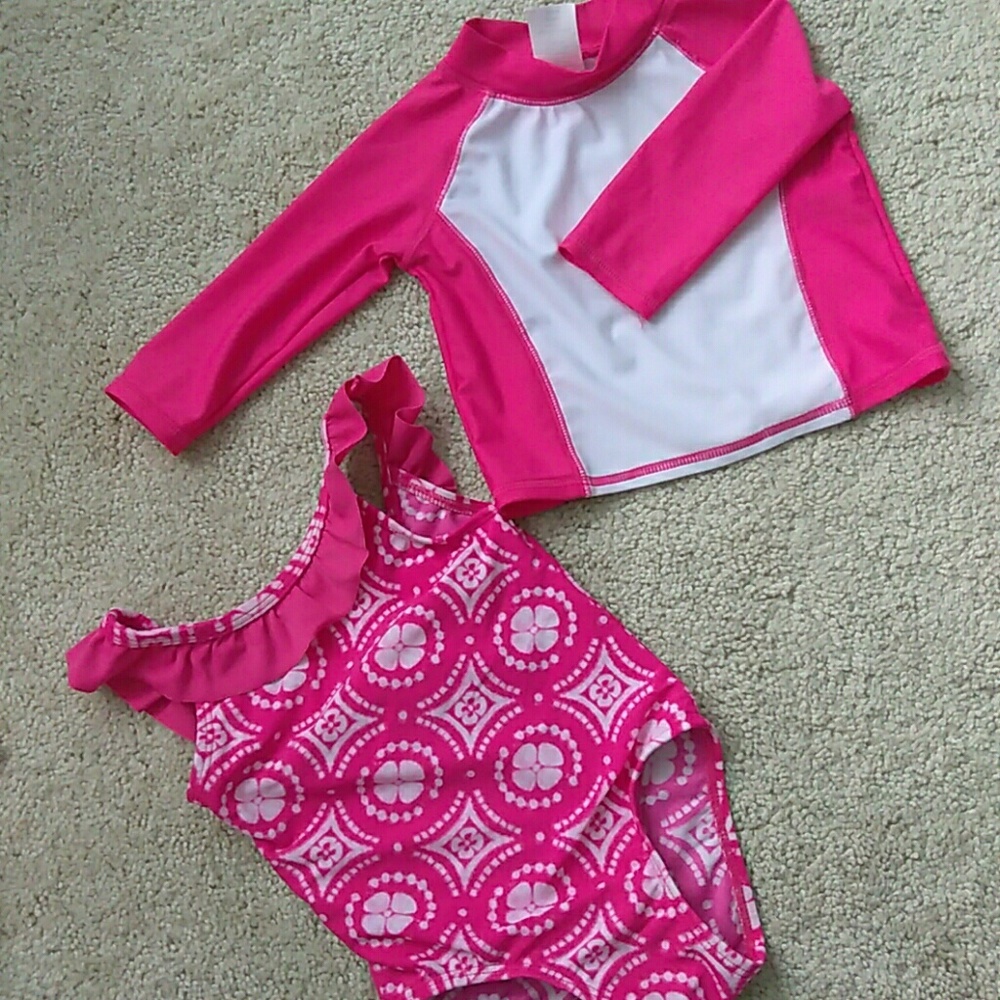 Bathing suit and rash guard