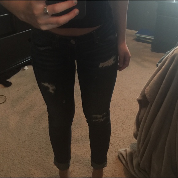 AMERICAN EAGLE RIPPED SKINNY JEANS - Picture 3 of 3