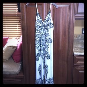 Summer dress cream/black