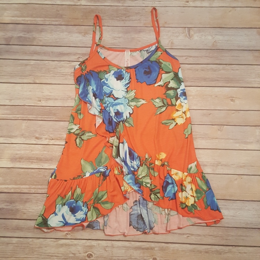 Bright summer floral top