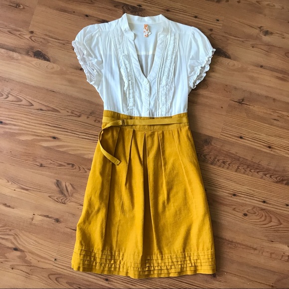 Anthropologie Dresses & Skirts - Anthropologie Cream/Yellow Dress
